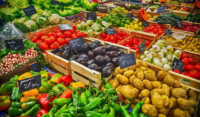 Farmers market vegetables